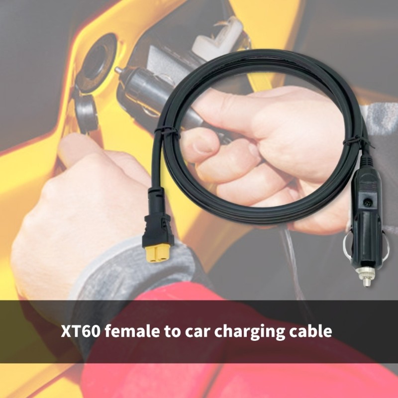 XT60 Female to Car Lighters Male Extension Cable for Electric Heating Appliances