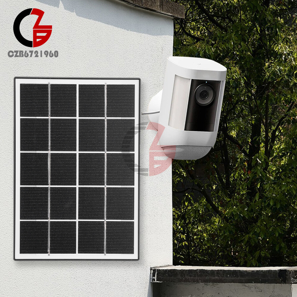 8W 5V Microcrystal Solar Panel with Mounting Brackets Security Camera Water Pump