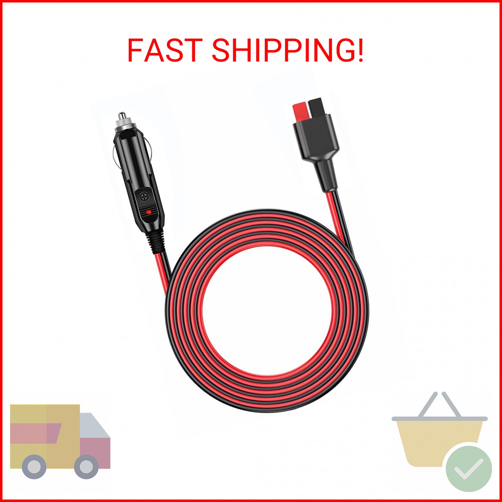 MJPOWER Anderson Power Pole to 12V/24V Cigarette Lighter Socket Car Charging Cab