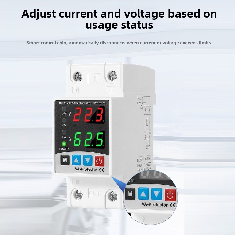 40A 63A Digital Circuit Breaker With SelfResetting And Real Time Monitoring