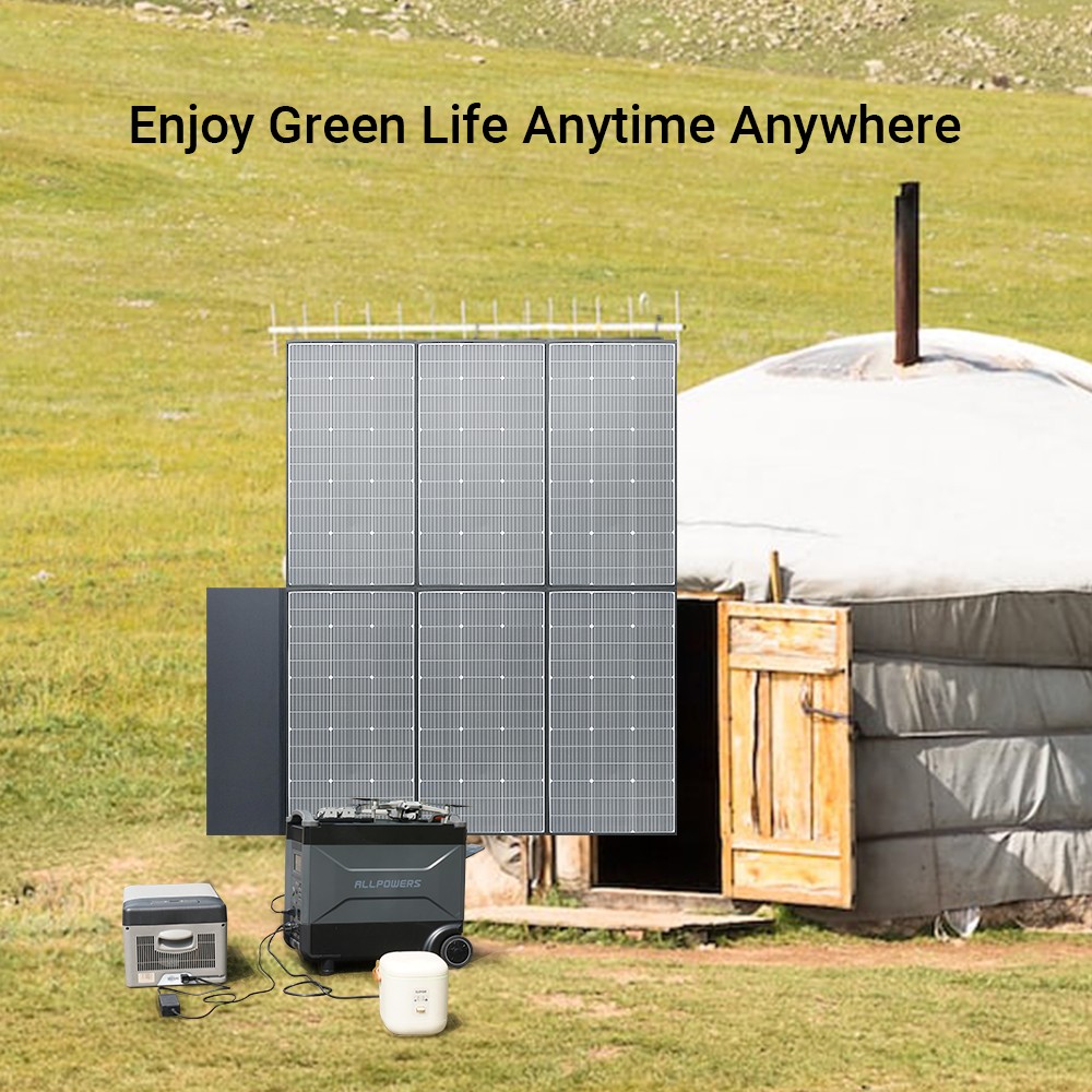 ALLPOWERS 600W Mono Foldable Solar Panel Waterproof IP67 Kit For Bank Generator