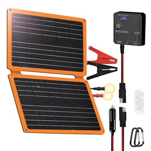 Trickle Charger 12V Solar Panel Waterproof 20W Car Marine RV Battery