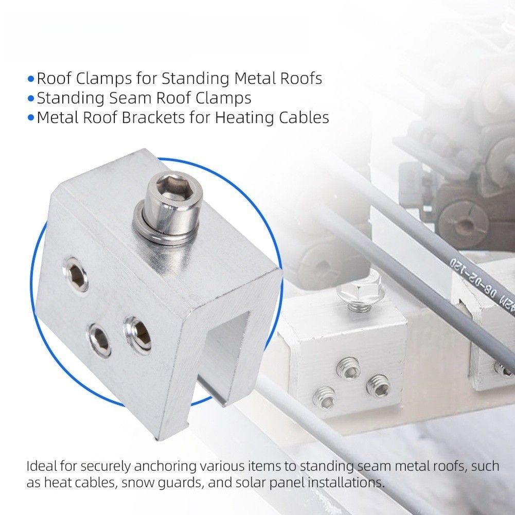 Lightweight Aluminum Clamps for Solar Panels on For Standing Seam Roofs