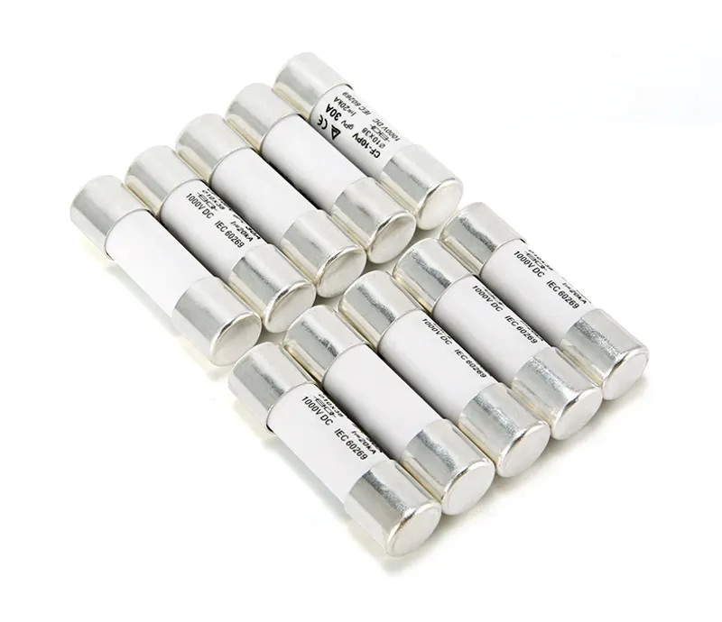 10PCS DC Fuse gPV 10x38mm 1000V 10A-30A Fusible Link For PV System Protect