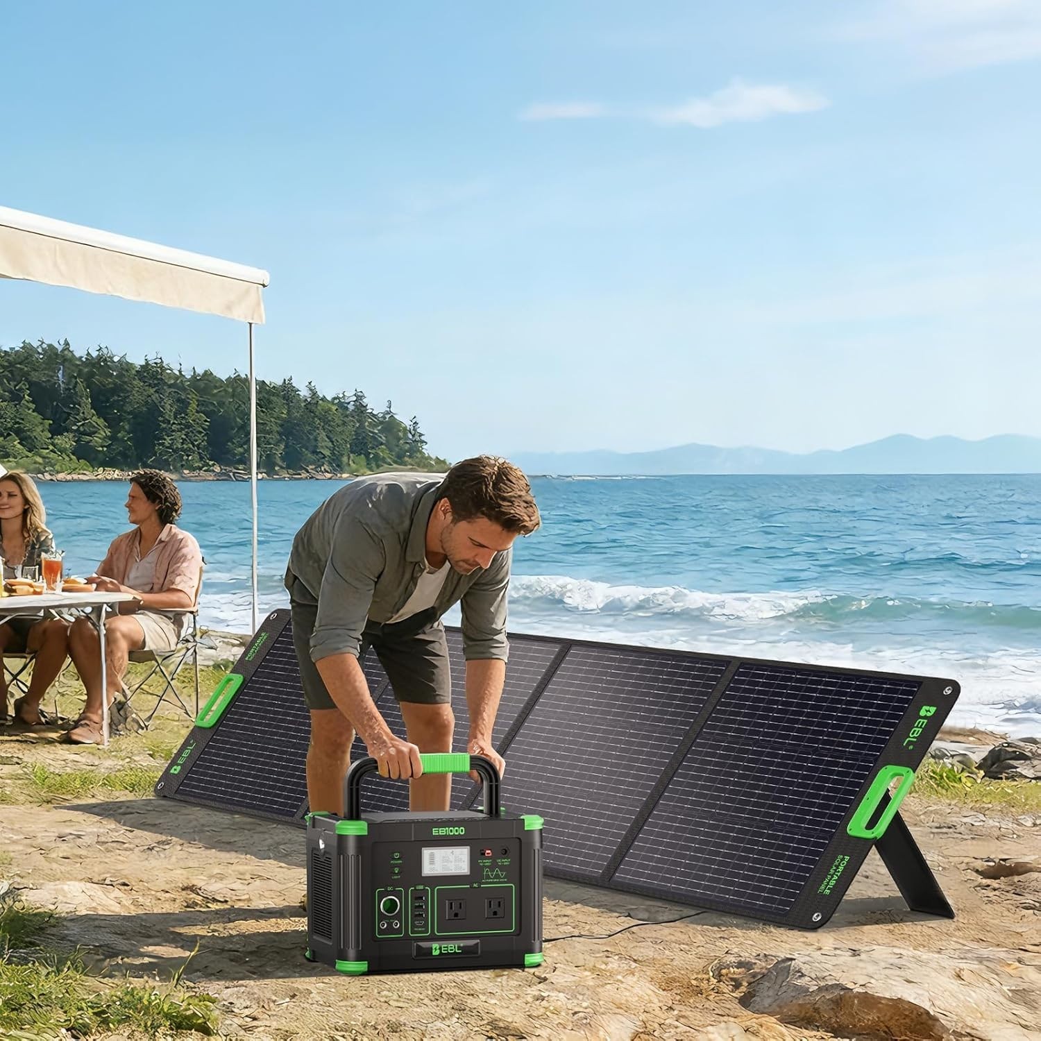 Portable Power Station Solar Generator 300~2400W ,Solar Panel Kit,for choice