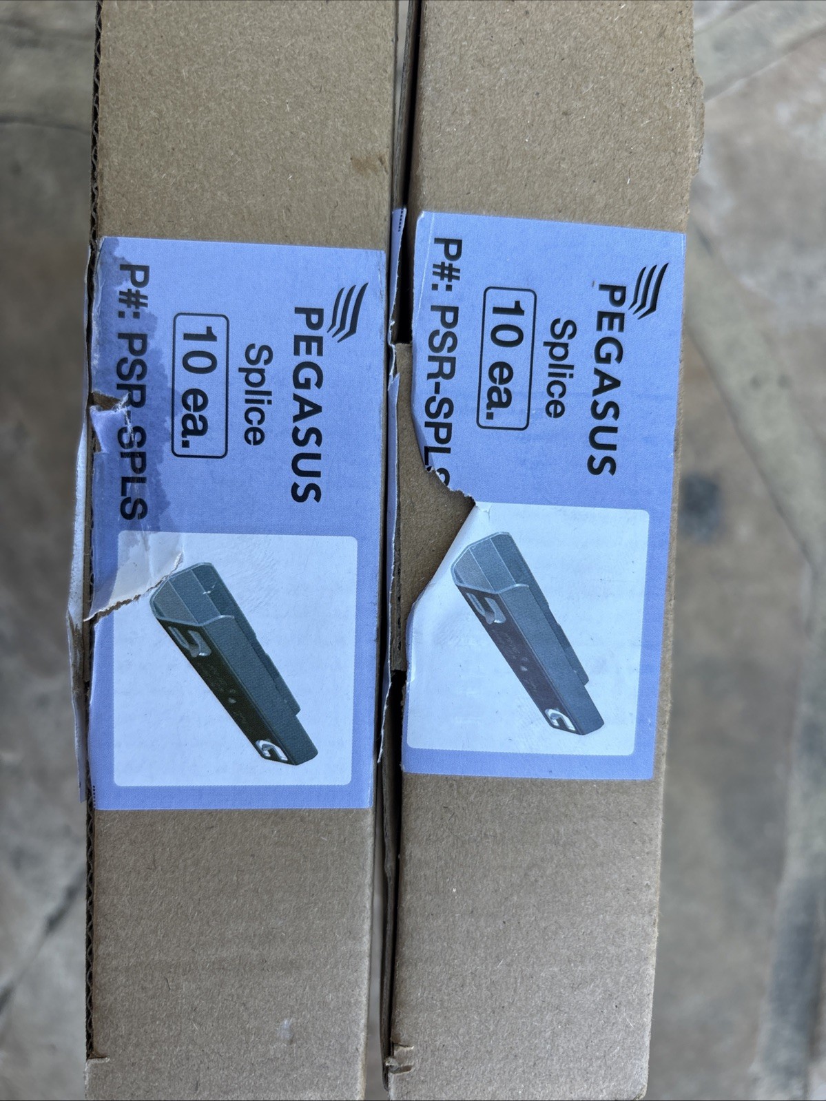 New Pegasus SK*PRAIL Metal Aluminum Splice Rails PSR-SPLS 10 pieces in box.