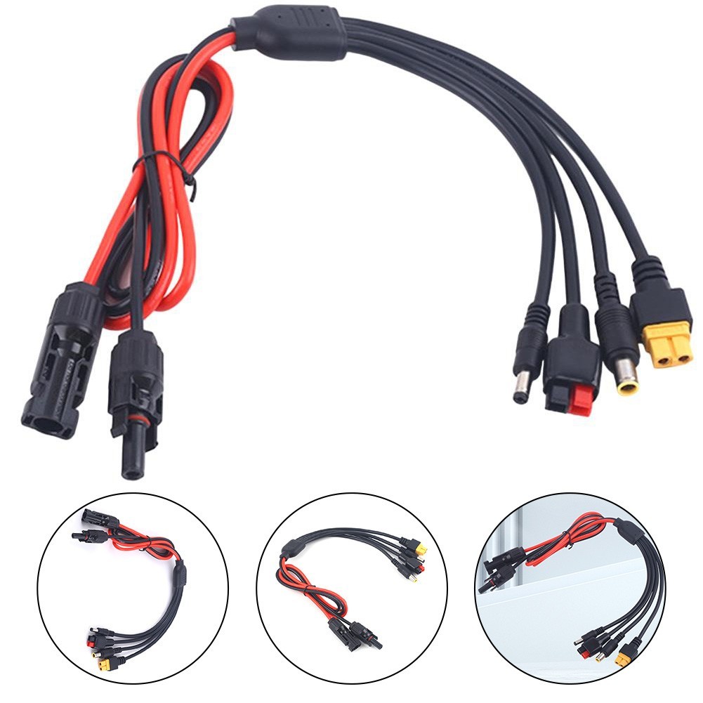 Solar Adapter Kit Power Station Adapter 12AWG-18AWG Wires 140W18V Compatibility