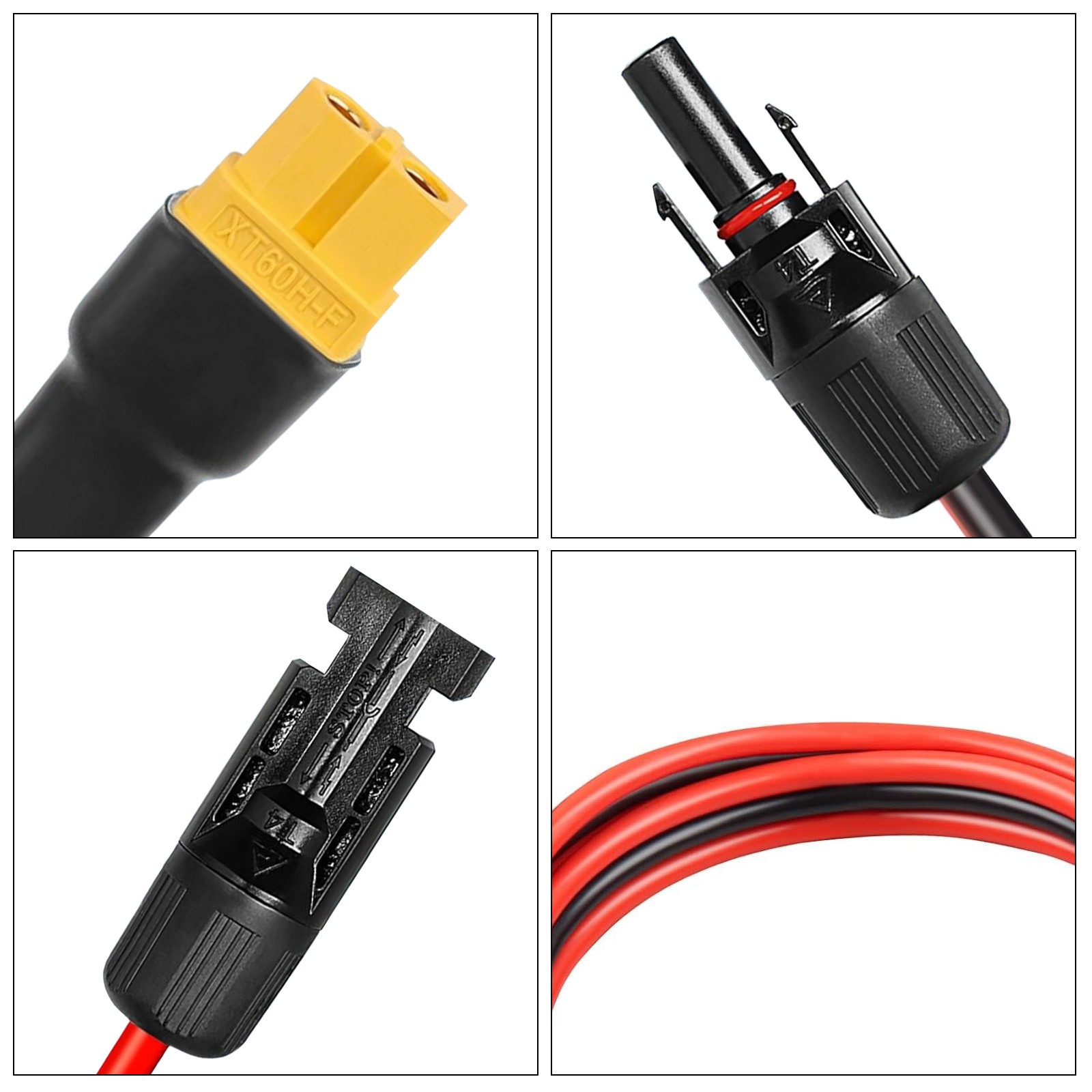 10 AWG XT60 Male Connector Adapter to Solar Extension Cable Battery Cable