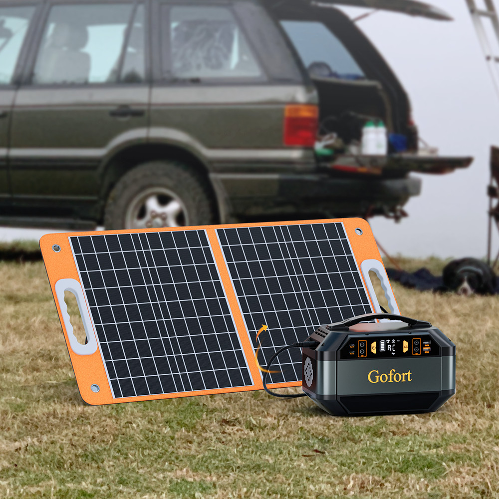 Flashfish P56 Portable Power Station 330W 299Wh With 60W18V Foldable Solar Panel