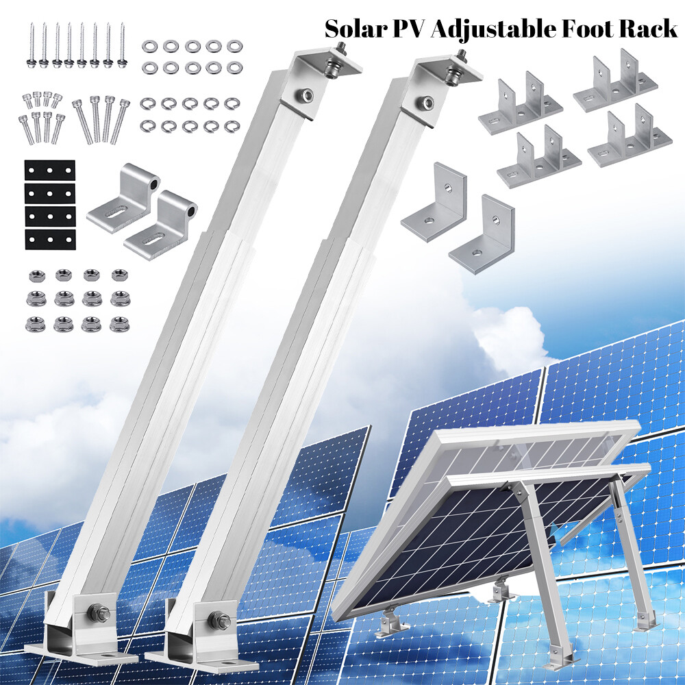 1-4Pairs Solar Panel Mounting Brackets Adjustable Angle Panel Tilt Mount Bracket