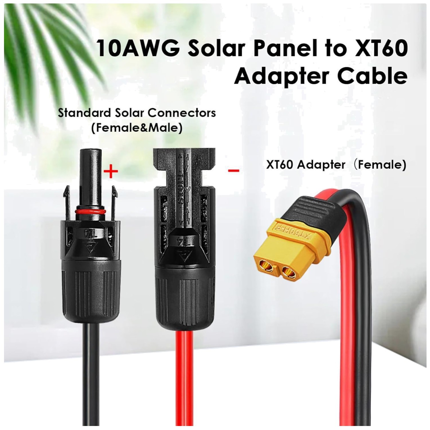 Waterproof Solar Panel to Portable Power Station Cable