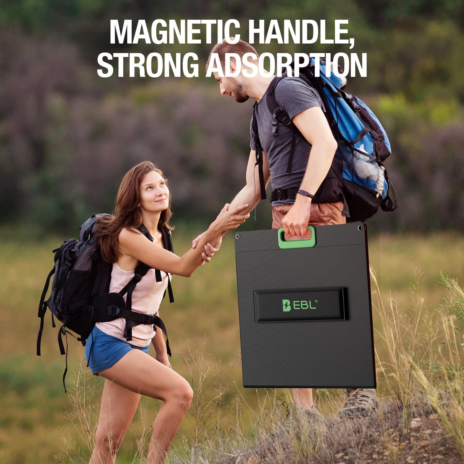 EBL 100W Portable Solar Panel for Power Station, 18V Foldable Solar Charger f…