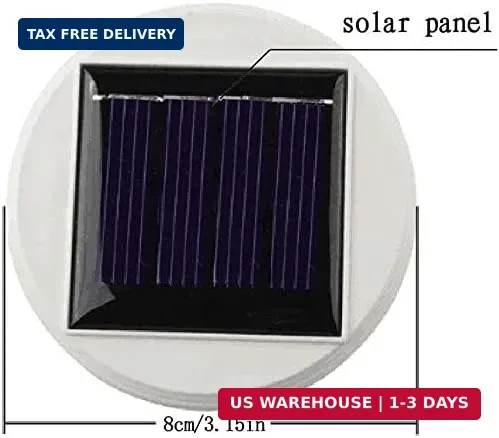 GUANFU 2 Pack Solar Panel Top Replacement for Table Lights, Color Changing Solar