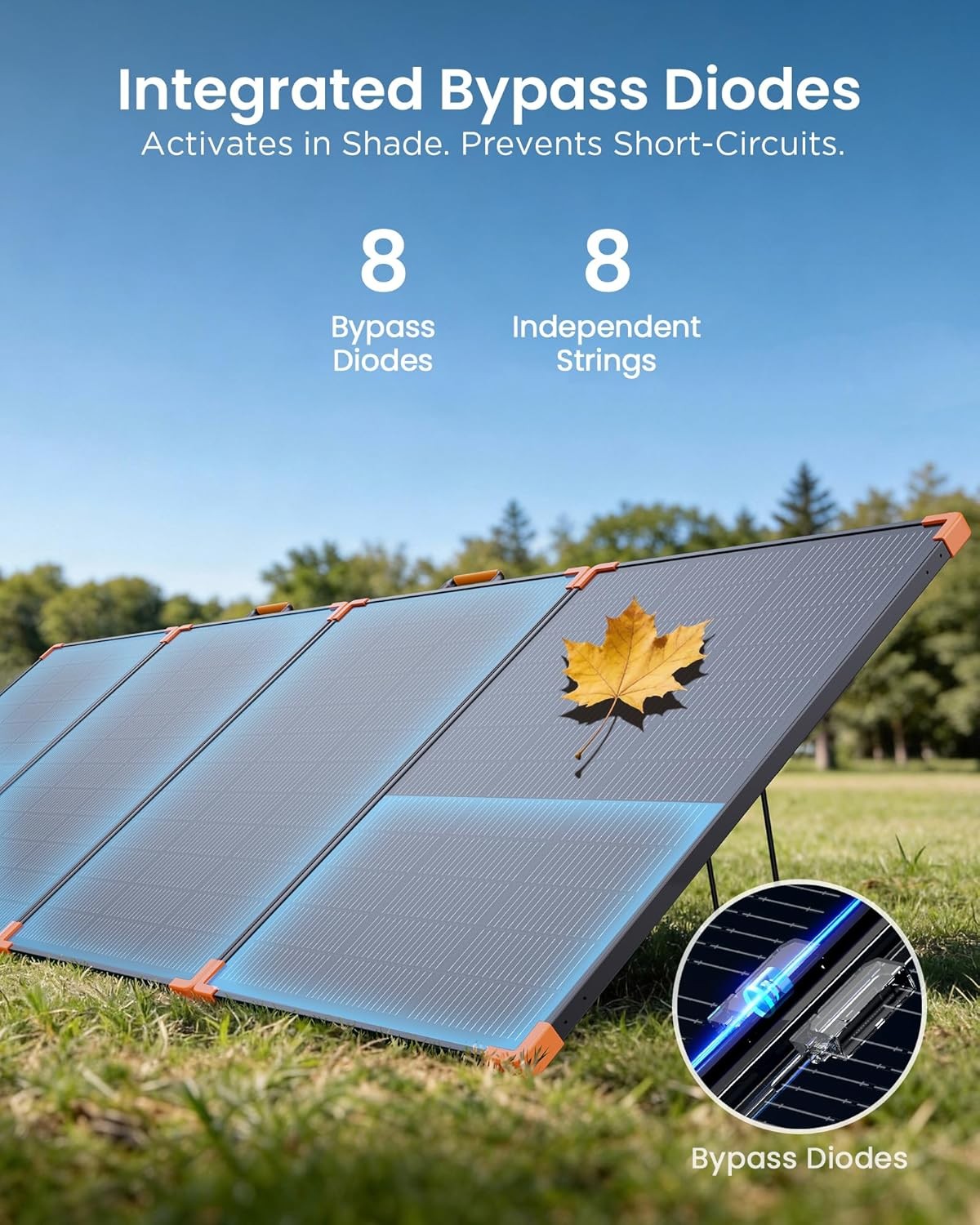 ZOUPW 350W Portable Solar Panel 25% Efficient Foldable