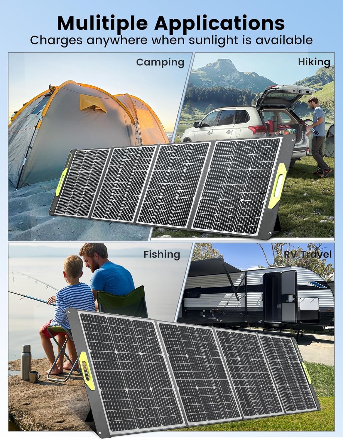 Greenmagic 400W Foldable Solar Panel 39V
