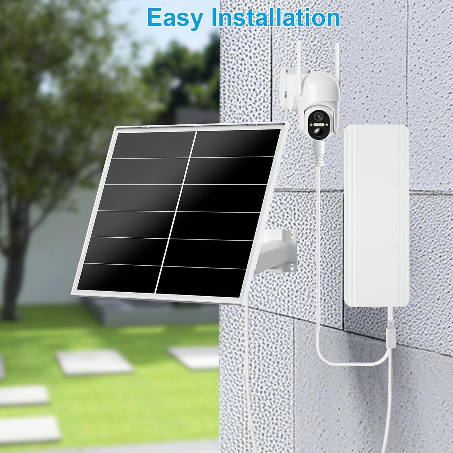 20W Solar Panel Kit with 24000mAh Battery for Security & Trail Cameras, 5V/12…