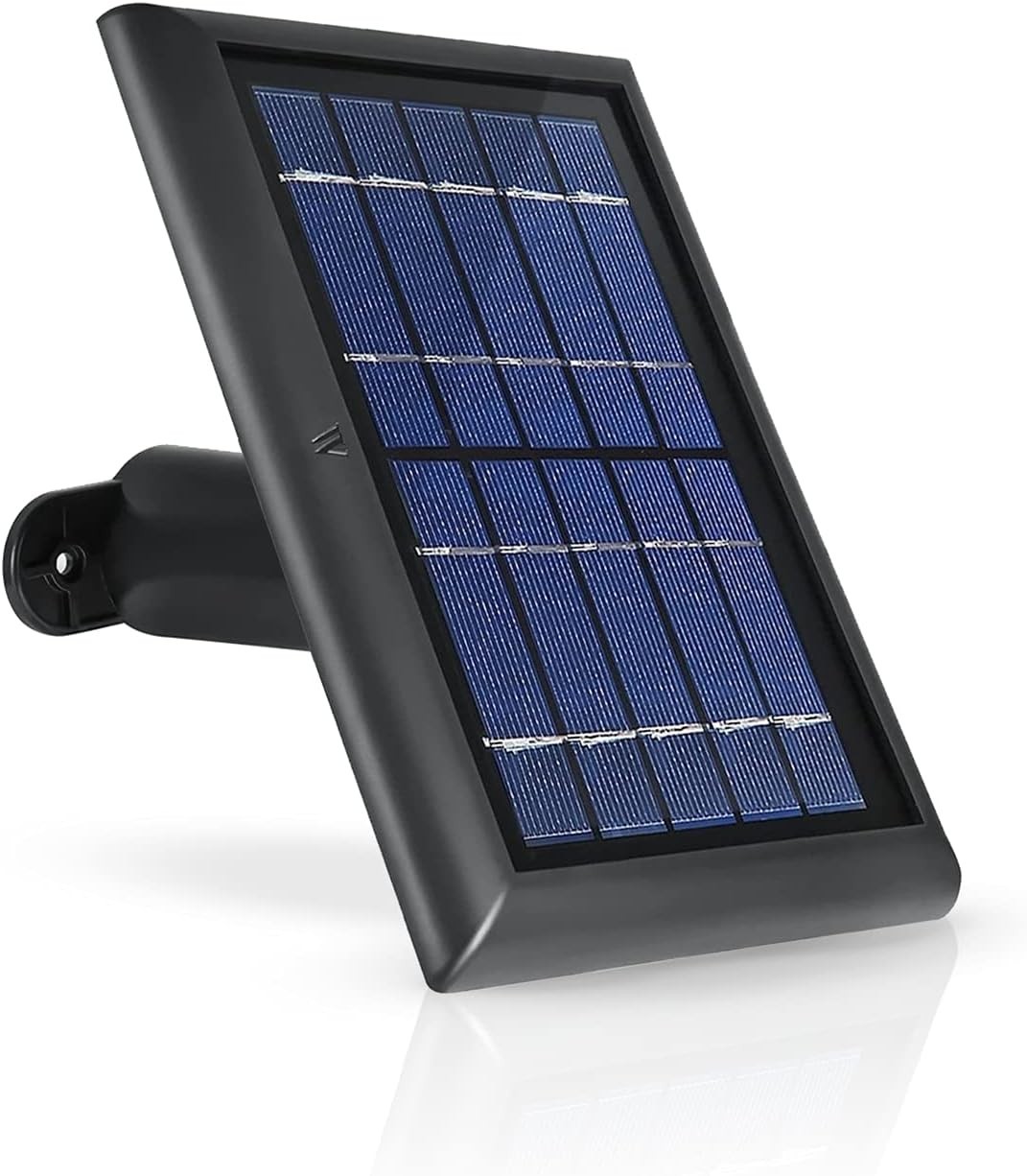 Easy Install Solar Panel for Ring Spotlight & Stick Up Cameras – 1-Pack, Black