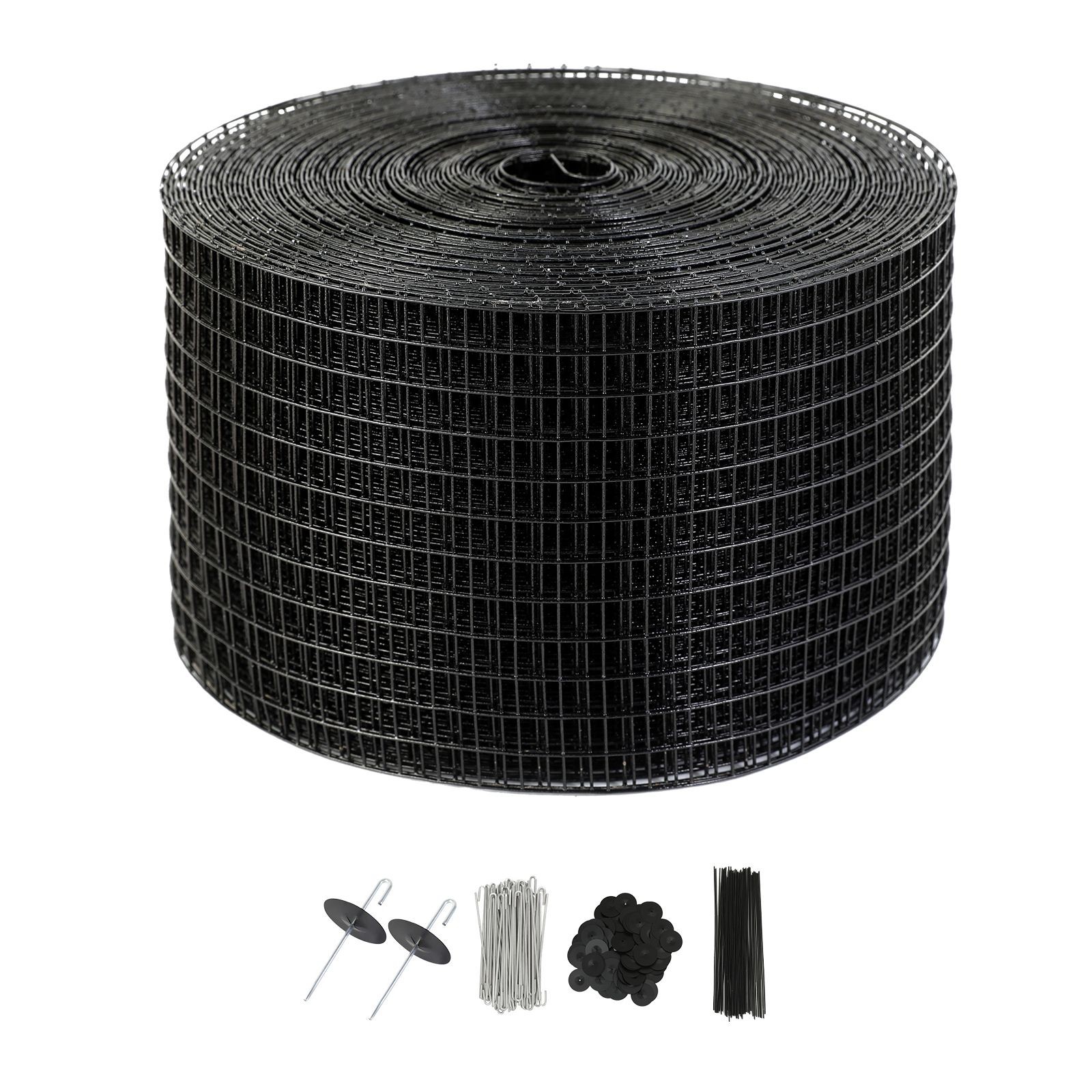8in×100ft Solar Bird Guard Roll, 1/2″ PVC-Coated Galvanized Mesh