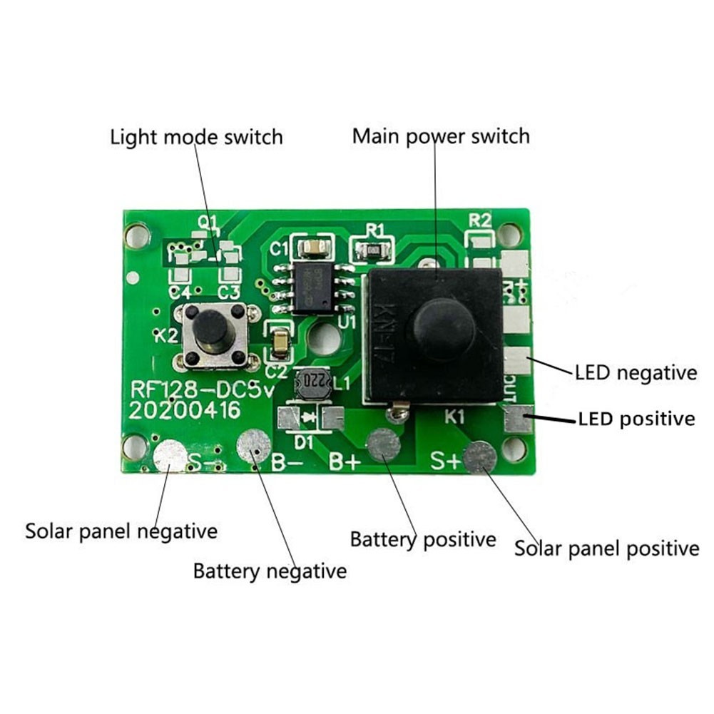 Weatherproof 1 2V Solar Light String Circuit Board for Outdoor Lighting