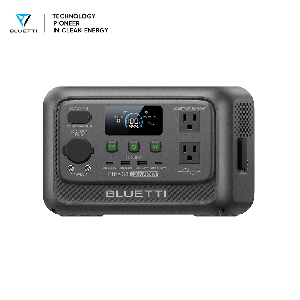 BLUETTI Elite 30 V2 288Wh 600W Portable Power Station Generator for Camping Trip