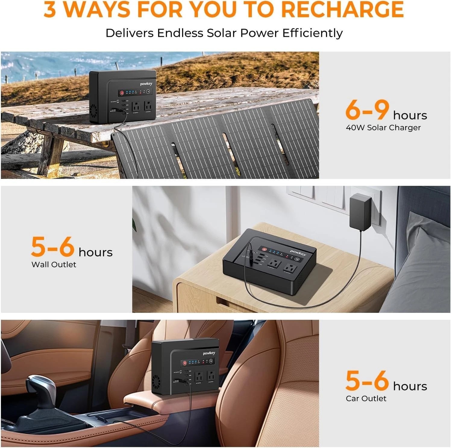 Portable Power Station 200W with 146Wh Capacity, Ideal for Camping & Travel