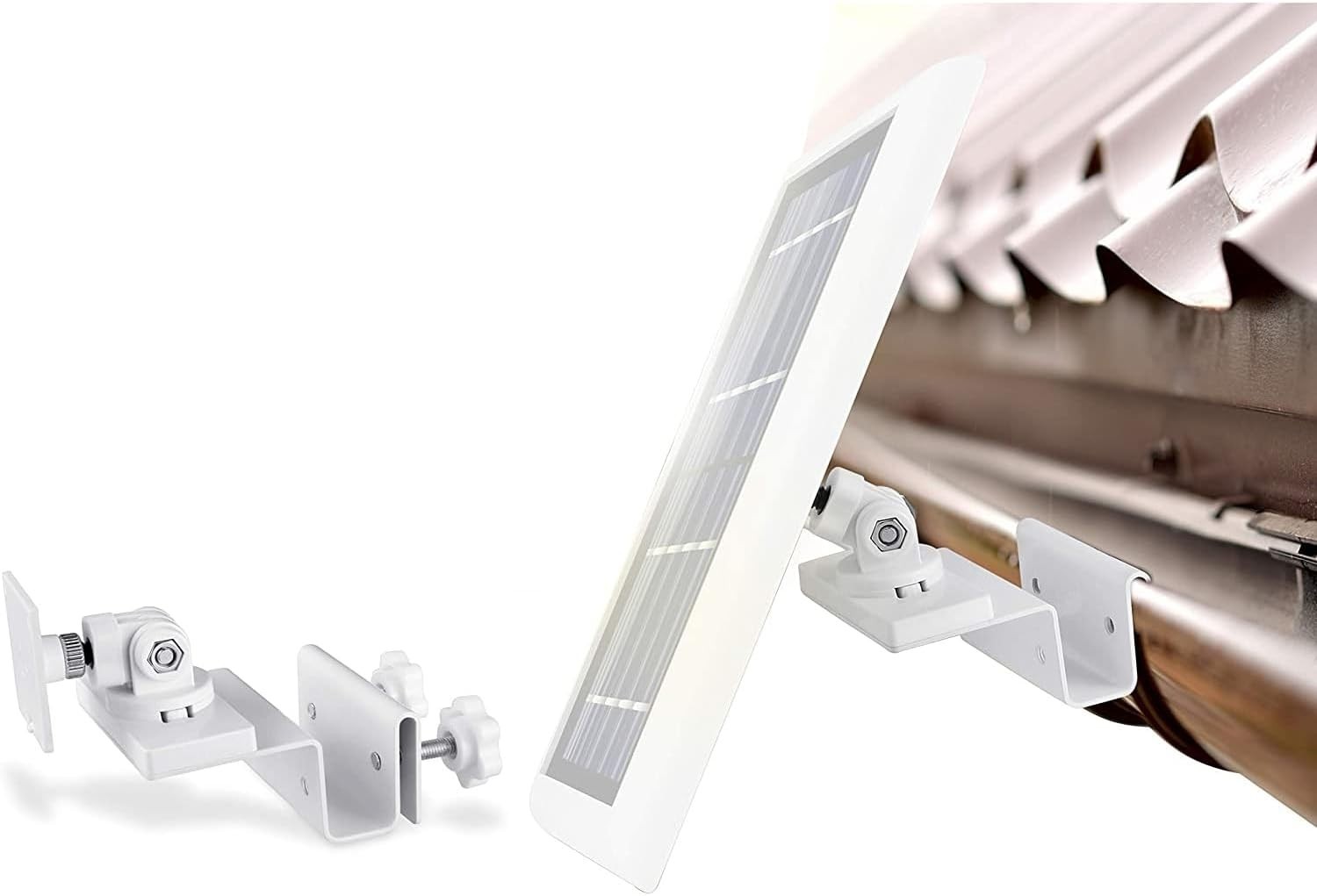 Gutter Mount for Solar Panel Compatible with Ring, Arlo, Blink, Reolink Cams …