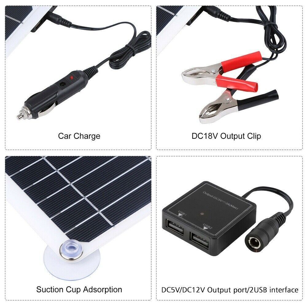 400 Watts Solar Panel Kit 100A 12V Battery Charger w/ Controller Caravan Boat RV
