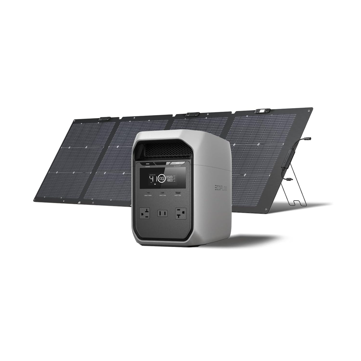 Solar Generator DELTA Classic with 220W Solar Panel, 1024Wh Lifepo4 Battery Por