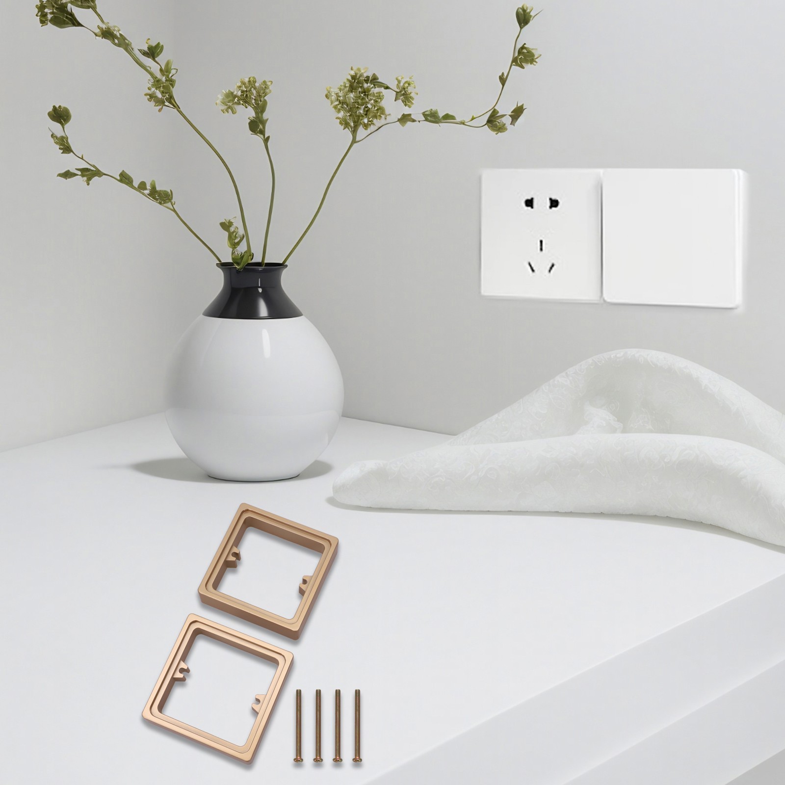 Single Gang Square Spacer Set of 2 with Installation Screws for Easy Setup