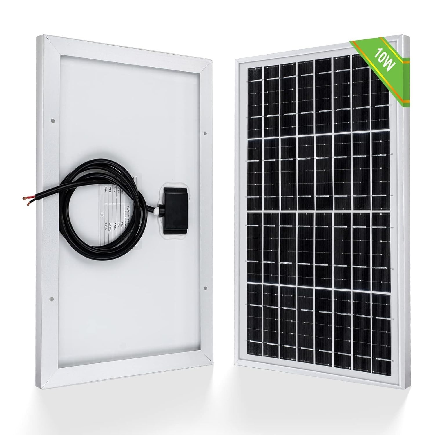 Lightweight 10W Solar Panel for Quick Charging of 12V Systems – Easy Install