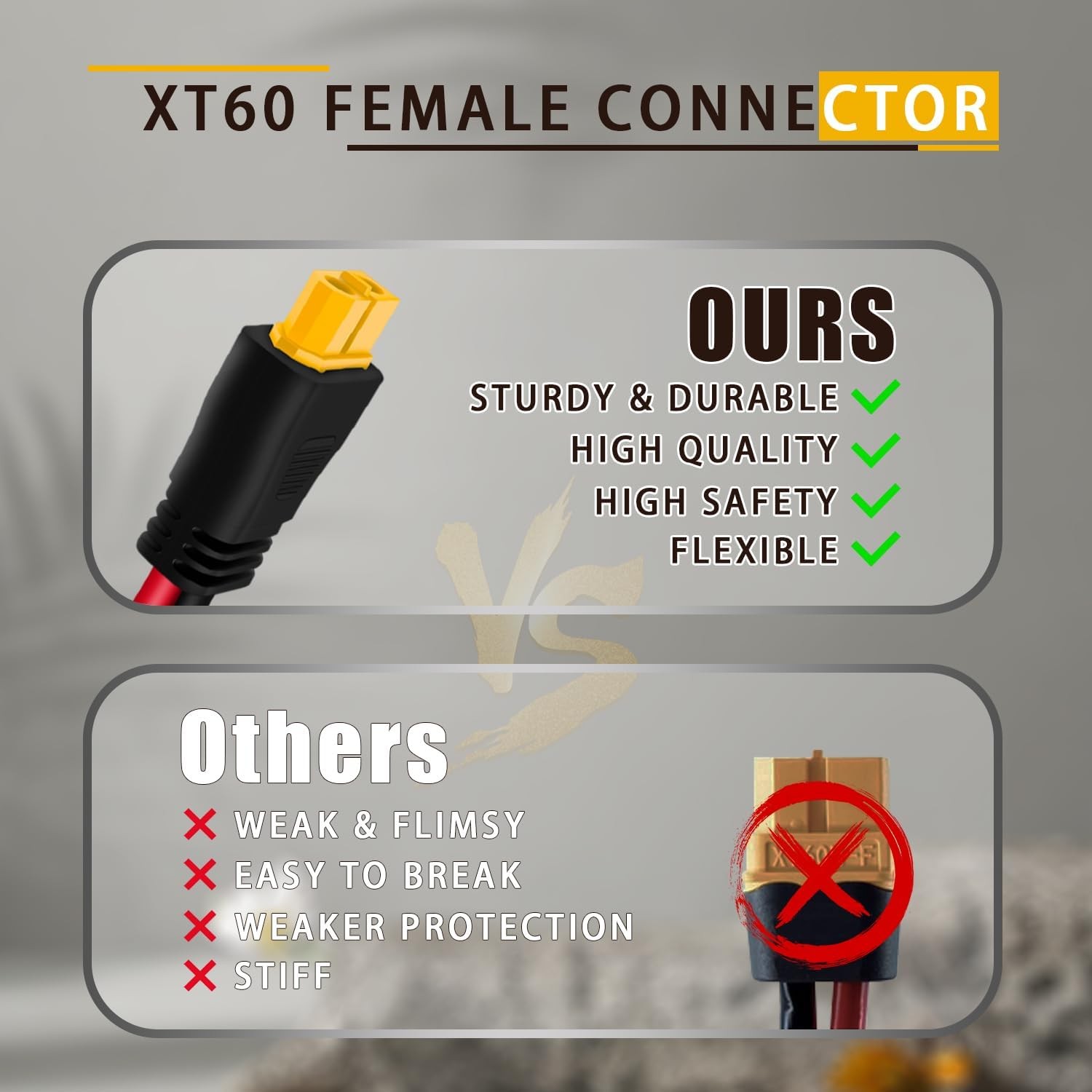MC4 to XT60 Solar Cable 10AWG for Ecoflow Anker