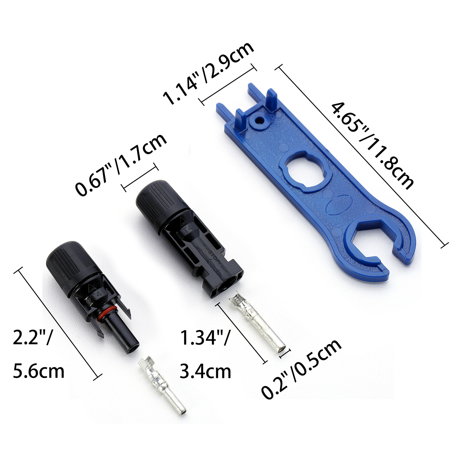 20Pairs Solar Cable Connectors 4mm-6mm 30Amp Waterproof Solar Panel Wire Joiners