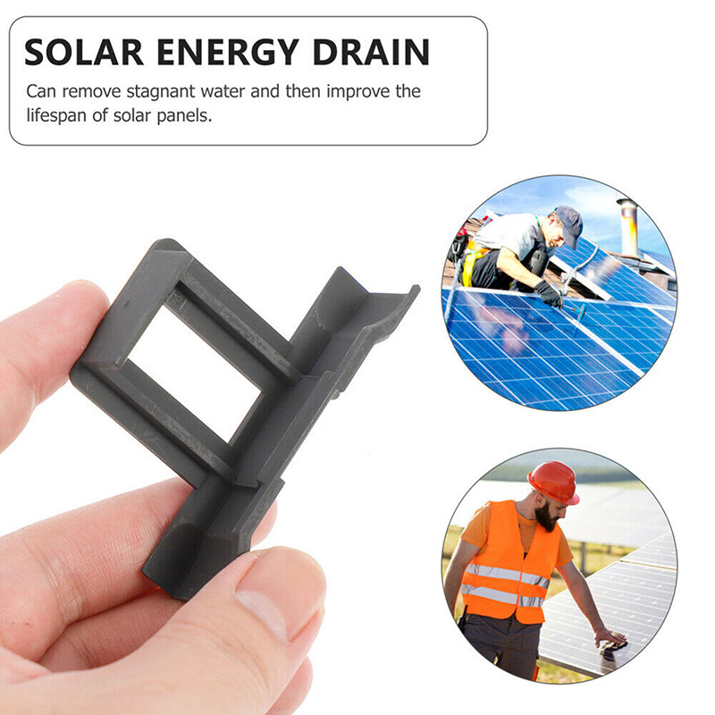 10-60X Photovoltaic Panel Water Guide Clamp Solar Panel Water Drain Remove Clips