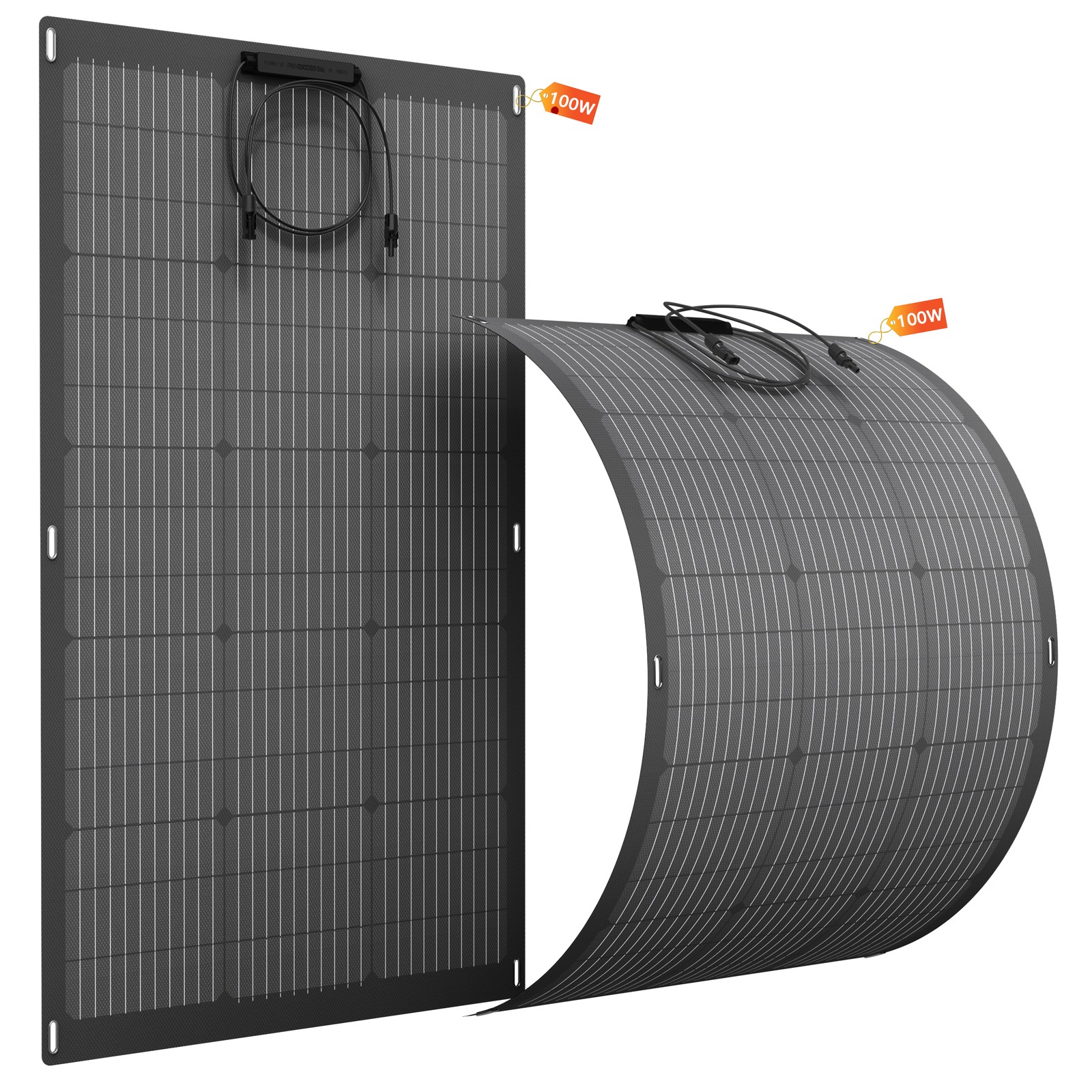 100W Flexible Solar Panel Black Solar Charger For Power Station Camping Outdoor