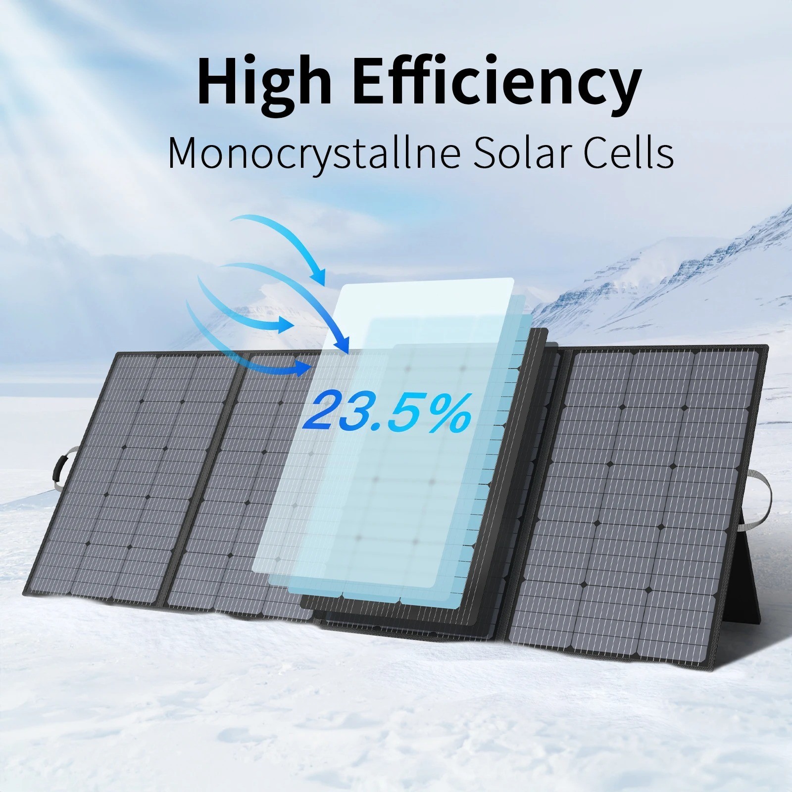MHPOWOS High Efficiency 110W 220W 400W 440W Portable Foldable Solar Panel Kits