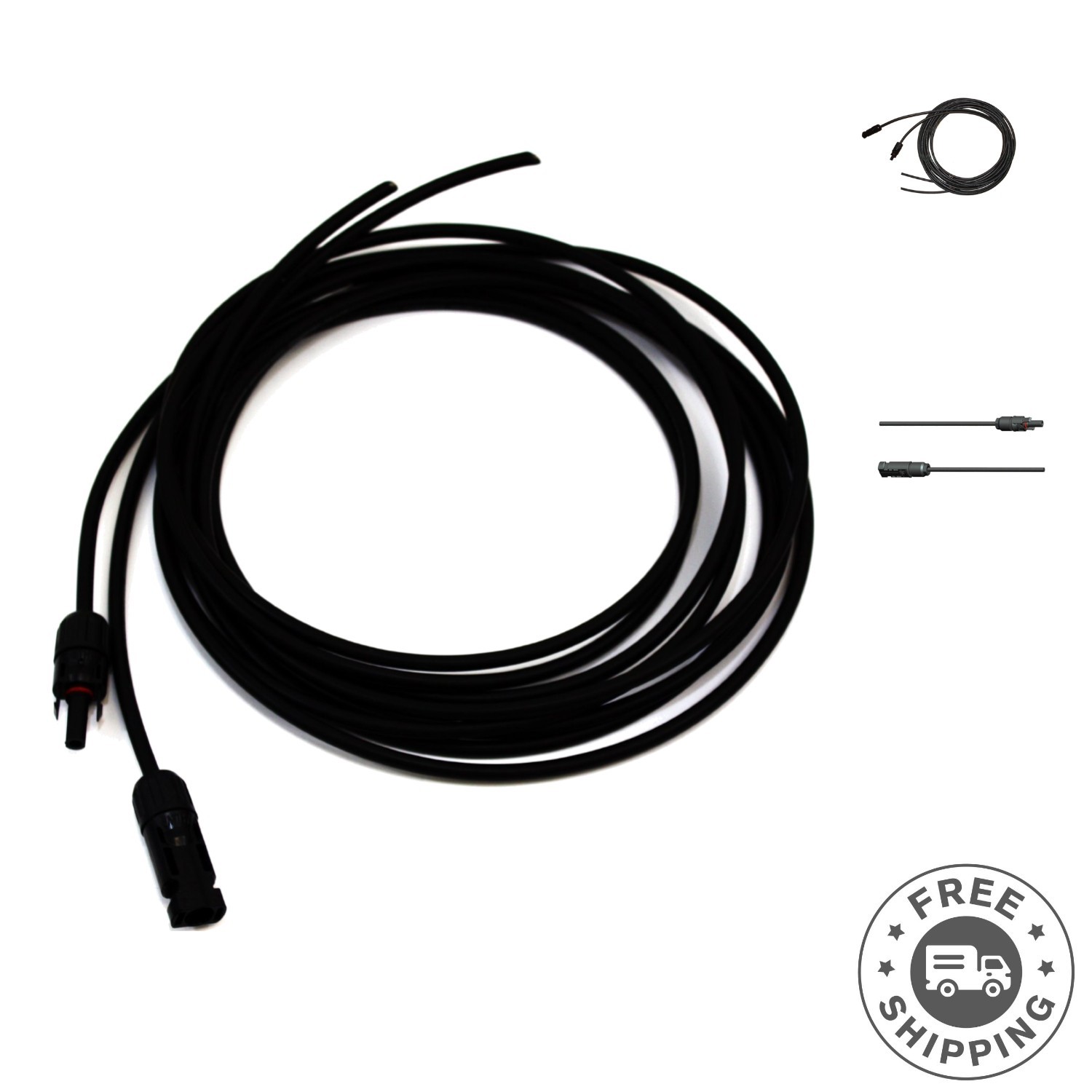 High-Performance 10ft 12AWG Solar Cable Adaptor with Certified Connectors