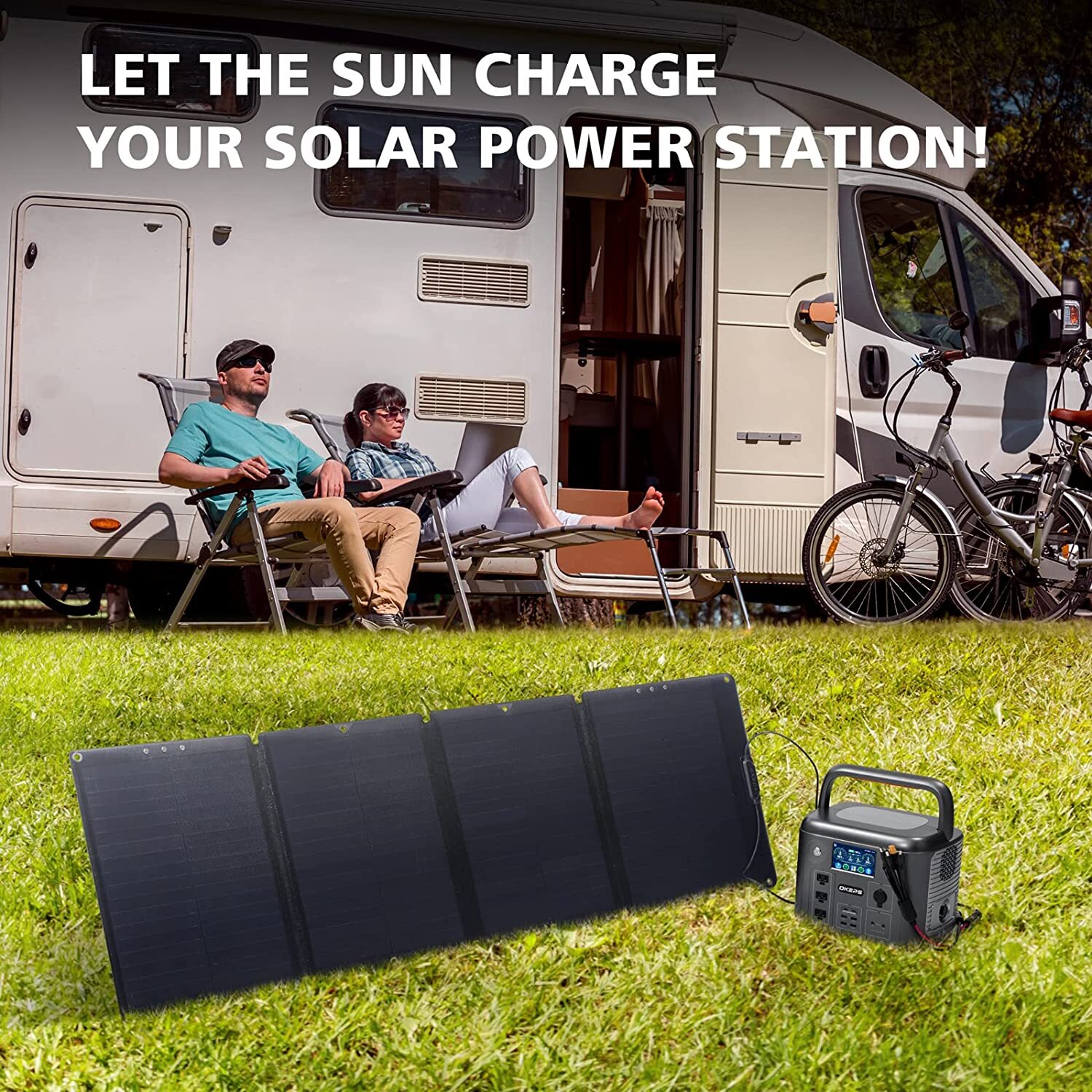 1280W Portable Power Station Generator Backup Battery Supply + 120W Solar Panel