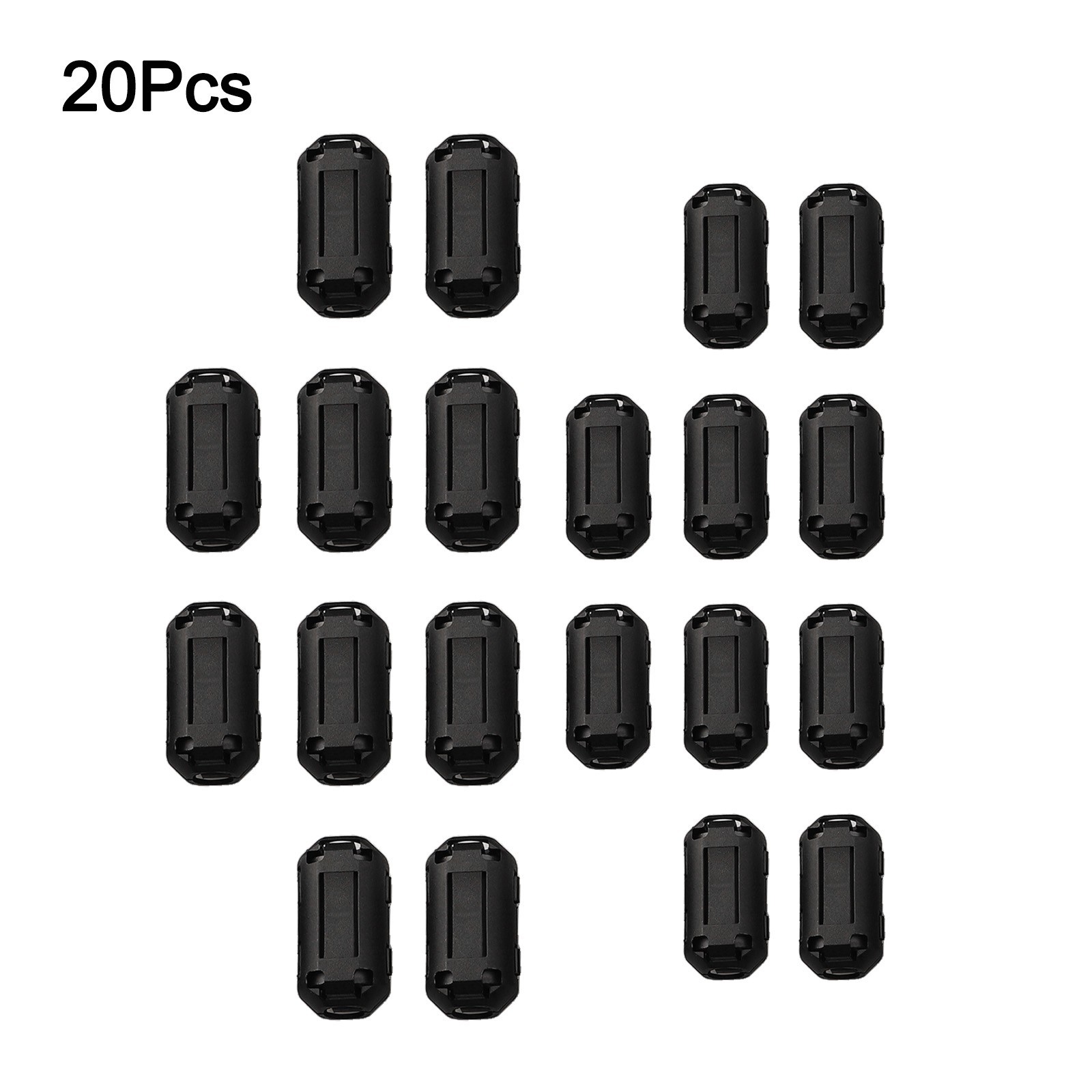 20pcs Clip On Ferrite Core Beads for Ring Core Noise Suppression 7mm and 13mm