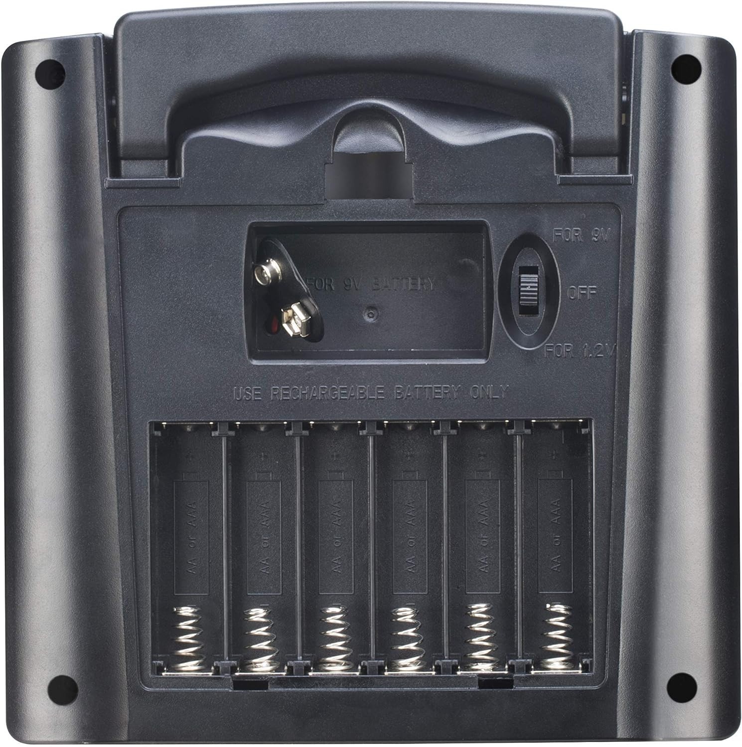 Multi-Device 7-Port Solar Charger for AA/AAA/9V Batteries with LED Indicators