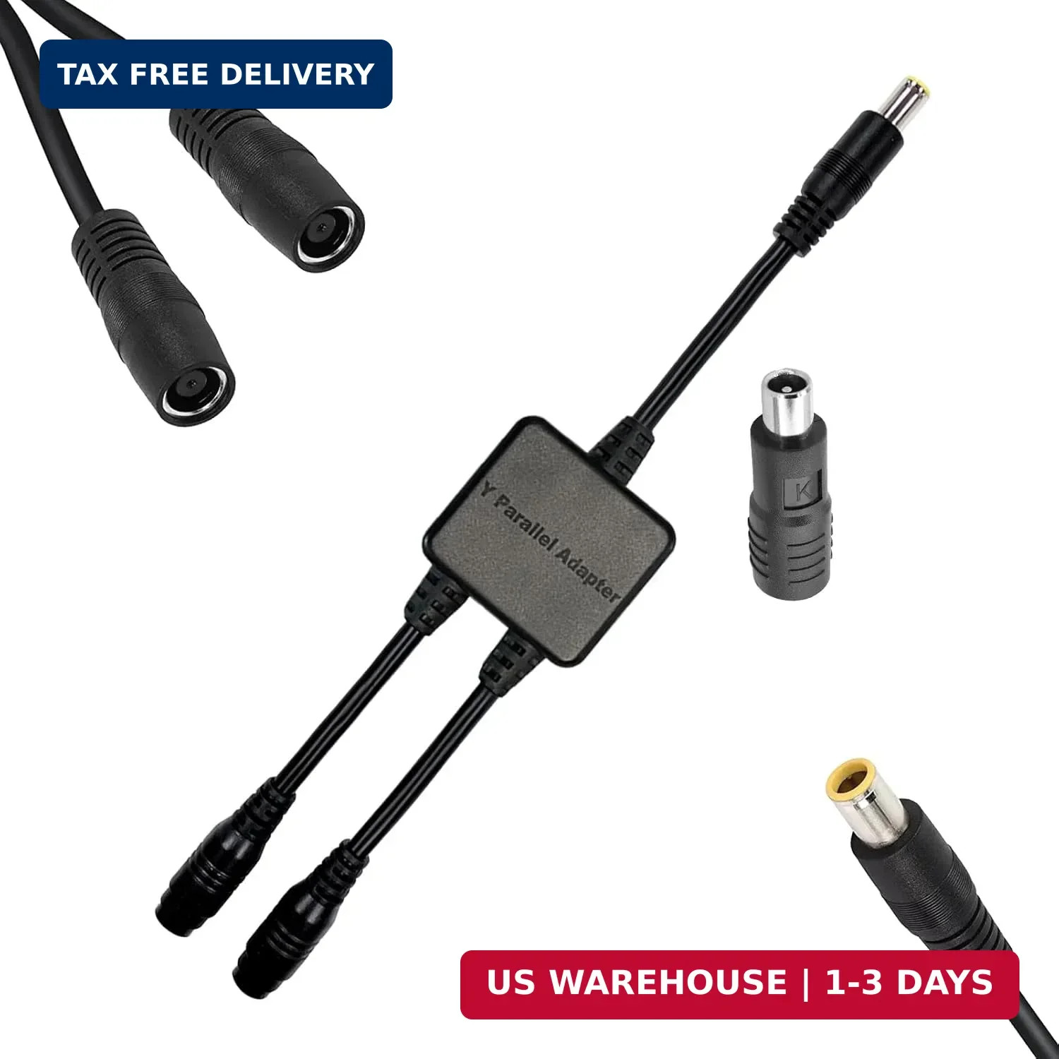 Parallel Adapter Cable, 8mm, Solar Combiner Cable, Y Branch, 10.7in, 10A, 45V, 3