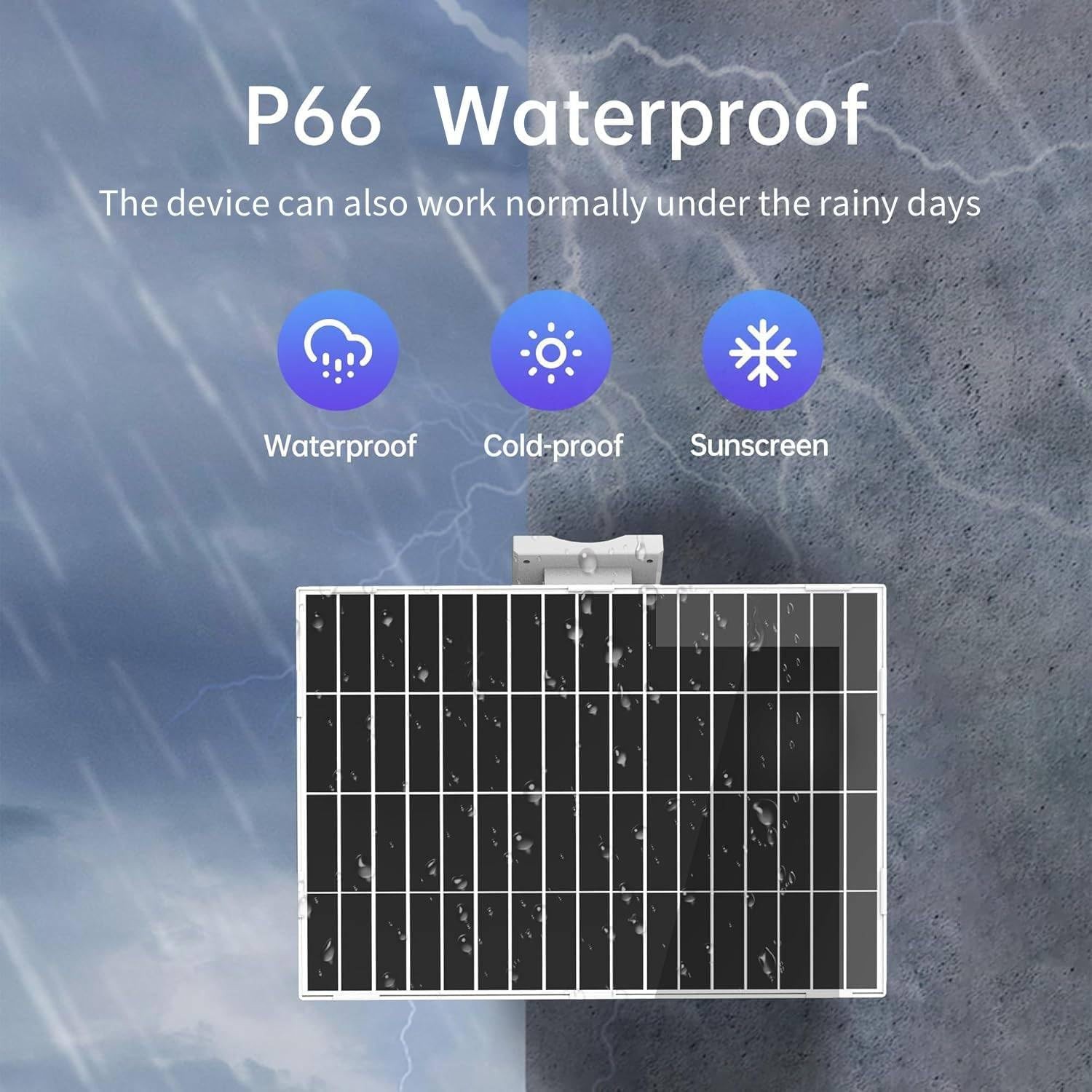 Solar Panel with 26000mAh Battery – 5VDC Output, Fast Charging, IP65 Waterproof,