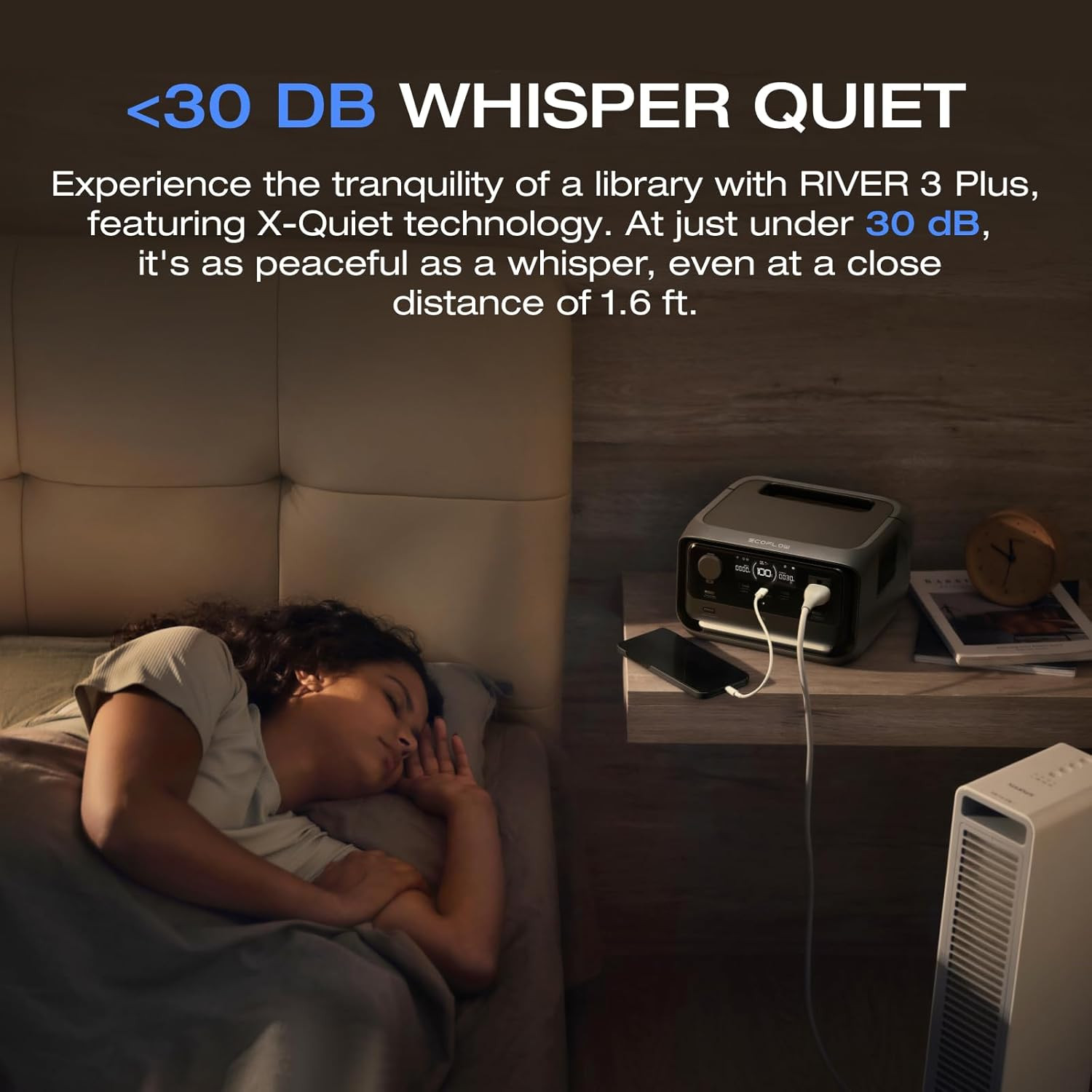 Portable Power Station RIVER Plus, 286Wh/12800Mah Lifepo4 Battery, up to 1200W