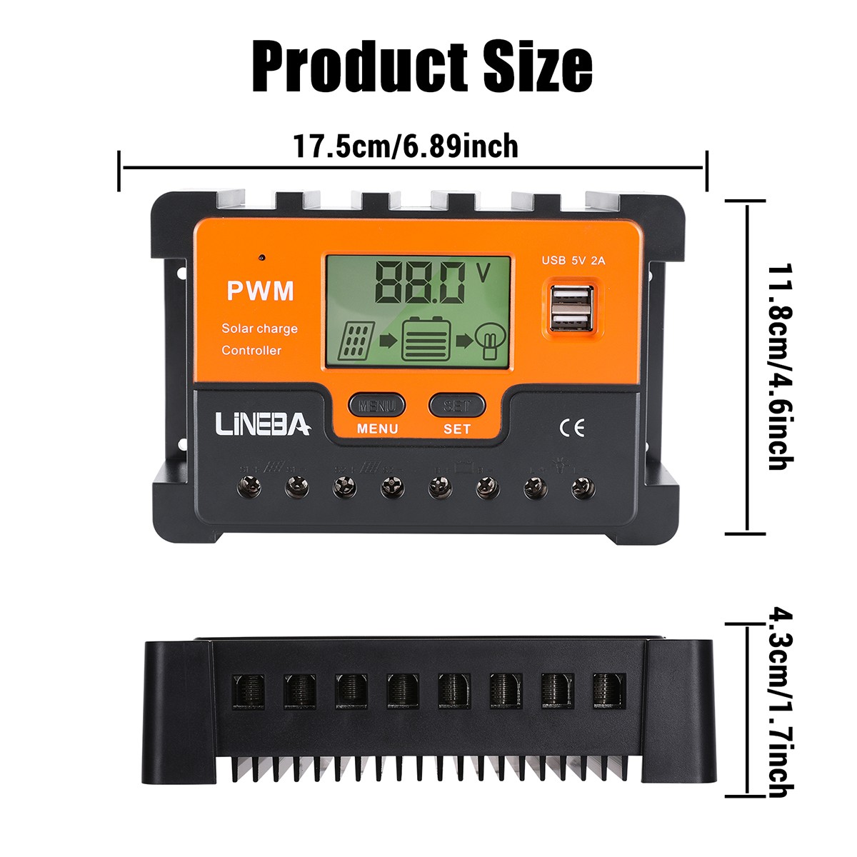 PWM 100A Solar Charge Controller PV Regulator For Gel Sealed Flooded Li Battery