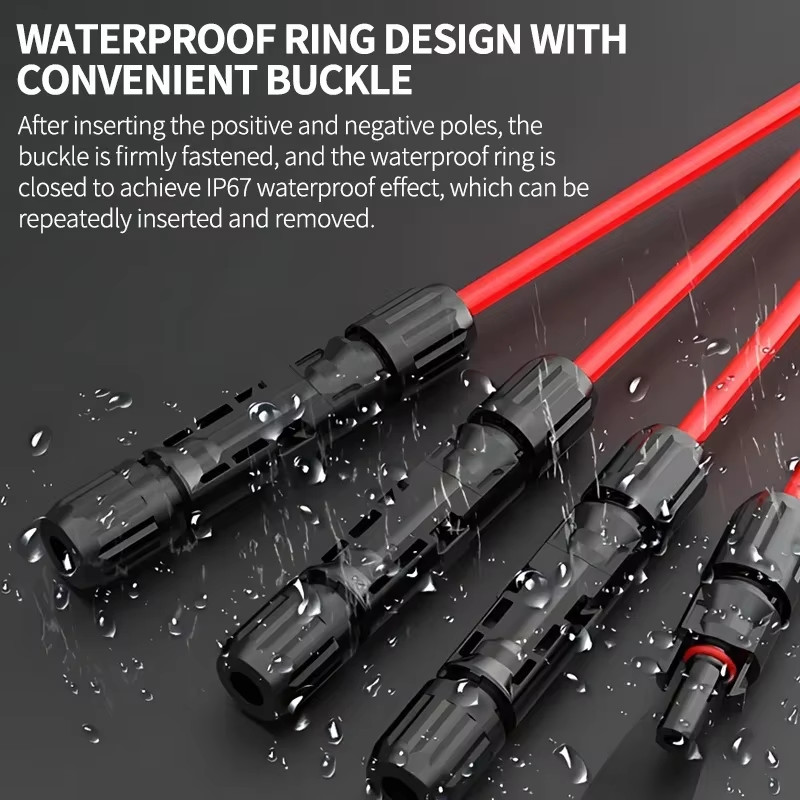 600/400/200/100/10Pcs Solar Panels Connectors Kit, PV Plug 1000V DC 30A, for Pho