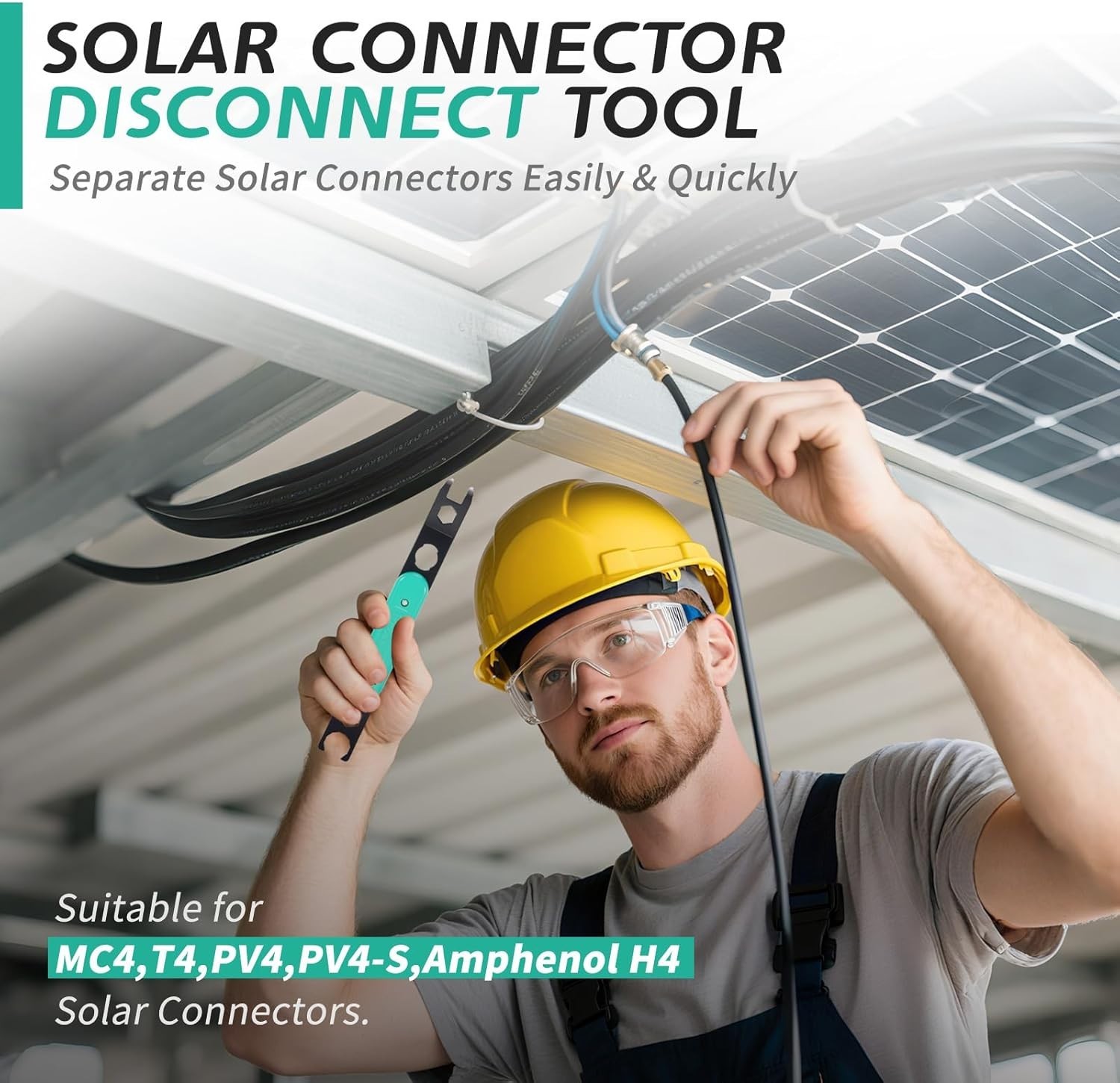 Metal Solar Mc4 Disconnect Tool made by Heavy-Duty Steel, Spring-Loaded Slot …