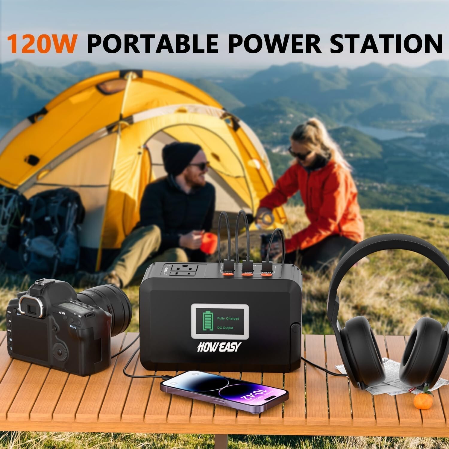 88Wh Portable Power Station – Ultimate Solar Generator for Camping & Emergencies