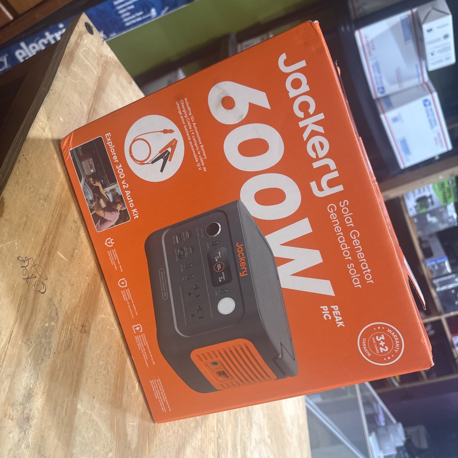 Jackery Explorer 300 v2 Auto Kit Portable Solar Generator 600W Peak