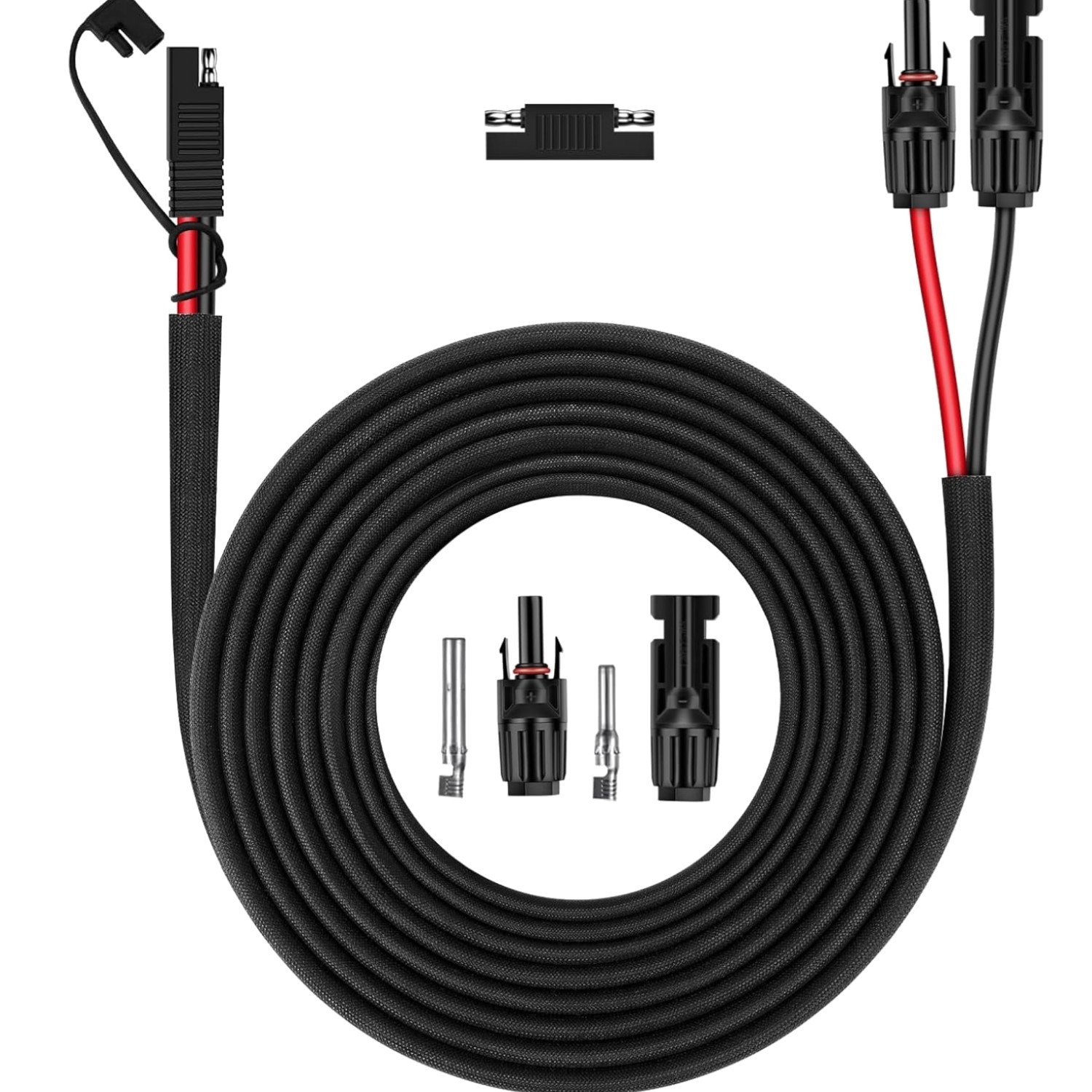 Solar Panel Connector Cable,10AWG SAE to Male & Female Adapter PV Extension C…
