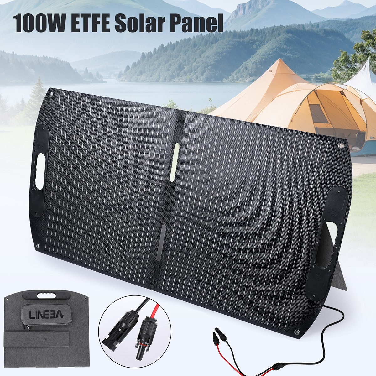 Solar Panel Portable Foldable 100W 200W 400W Off-Grid for RVs Camp Power Station