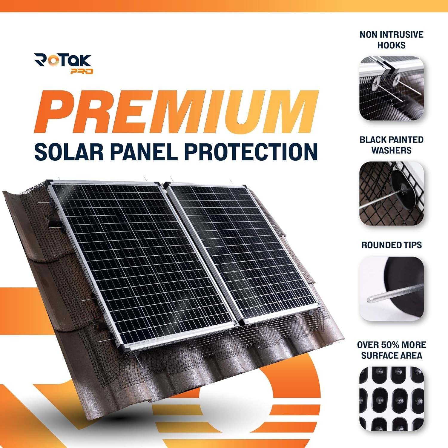 Critter Guard PRO – 6in x 100ft Solar Panel Bird Prevention Roll Kit with 100…